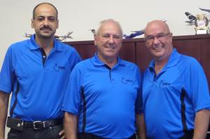From left, Mohamad Shebarou, director of operations;  Marcel Desjarlais, owner; and Michel Martel, general manager.