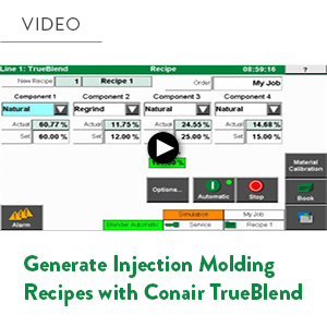 Conair TrueBlend Injection Molding recipes