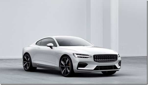 Polestar 1 white exterior, front