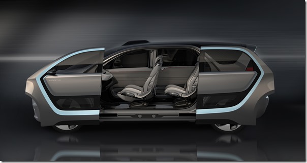 Chrysler Portal Concept portal-shaped side-openings, with articulating front and rear doors