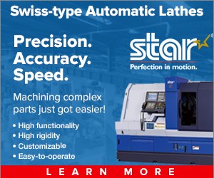 Star swiss-type automatic lathes