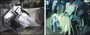 Various stages of the machining cycle