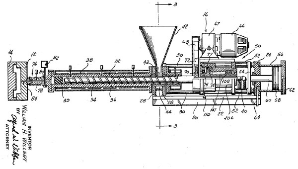 H.W. Willert reciprocating screw patent