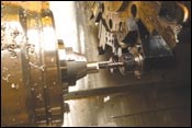 Driven tools on the turret of X-L’s CNC lathe