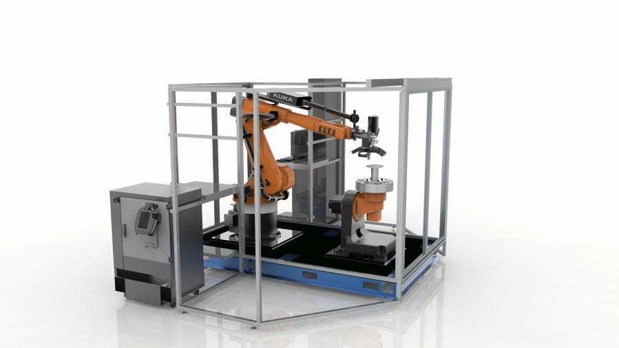 Eight-Axis Robotic System Prints Composite Parts