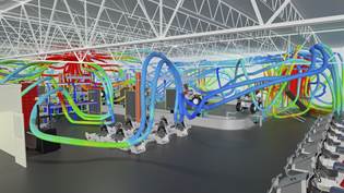 Vimek factory air flow simulation