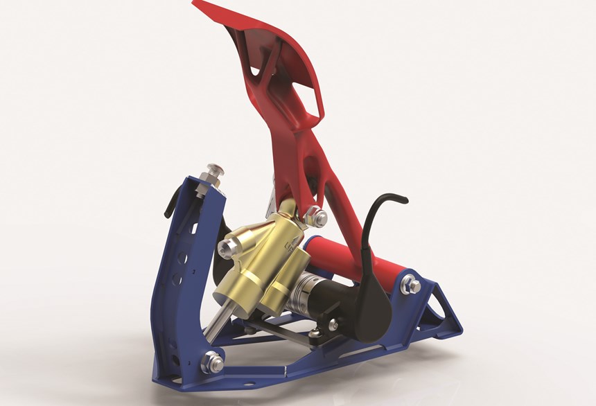 Generative modeling lets designers create interesting designs. For example, this gas pedal was designed by Craig Hall, owner of Hall Designs, with the latest version of Solid Edge and KeyShot 3D rendering and animation software.
