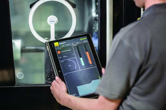 The Silent Tools+ dashboard, which works with sensors for in-cut tool monitoring, is part of the Sandvik Coromant CoroPlus system.