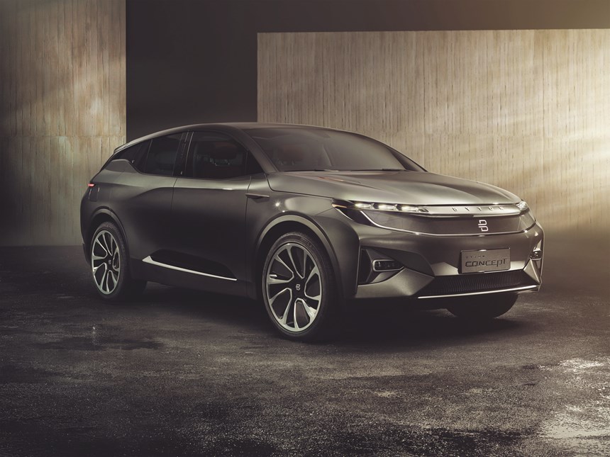 The Byton concept. Bytons will be produced in a plant in Nanjing, China, with start of production planned for the fall of 2019.