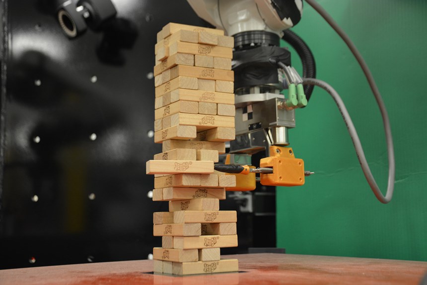 MIT’s Jenga-playing robot learns not from a preloaded database of possible moves but by trying out moves itself.