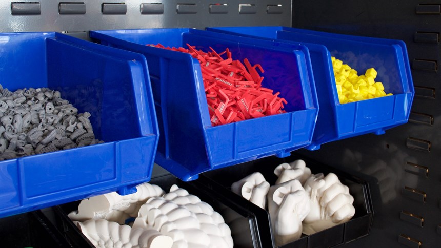 Sample 3D-printed parts