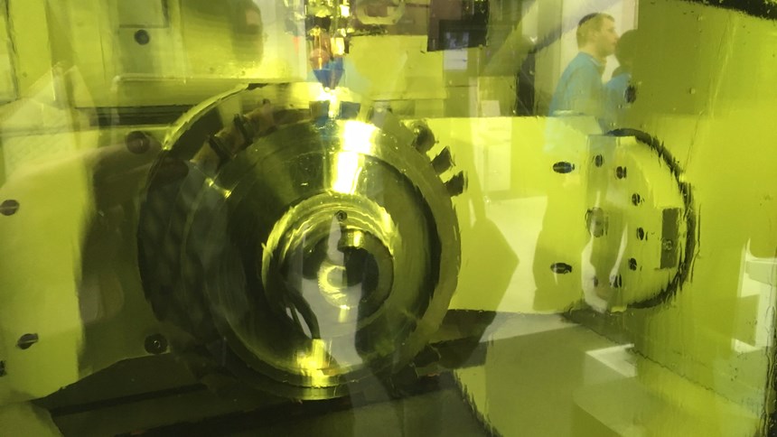 Okuma hybrid machine tool makes turbine disk