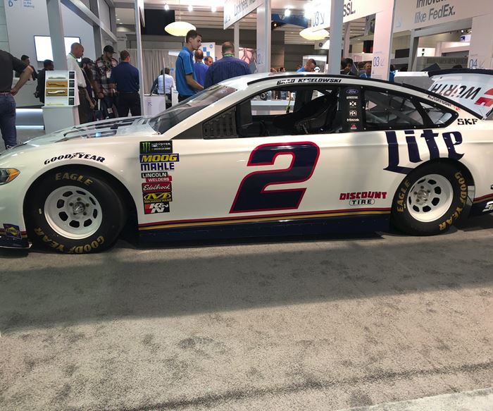 Penske racecar in Stratasys’s IMTS 2018 booth