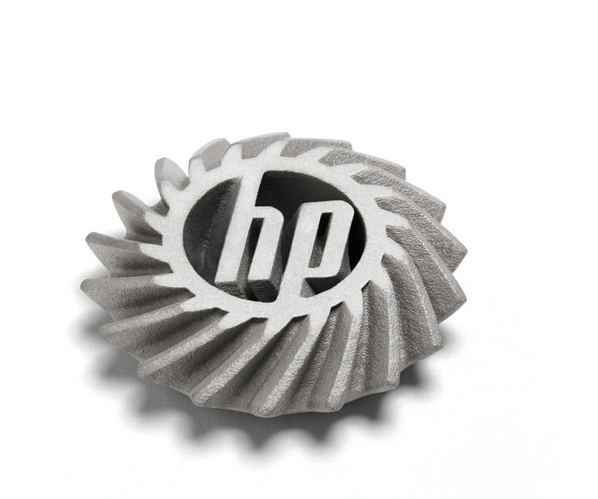 bevel gear made with HP's metal 3D printer