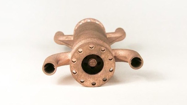 Copper alloy 3D printed heat exchanger.