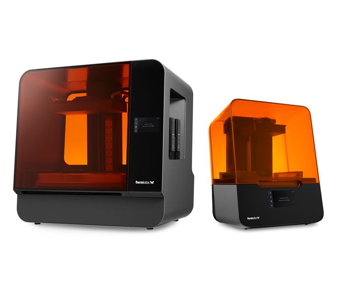 Formlabs Form 3 and Form 3L Low Force Stereolithograpy (LFS) 3D printers.
