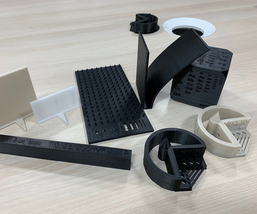 3D-printed parts at Jabil’s Additive Materials Center in Chaska, Minnesota
