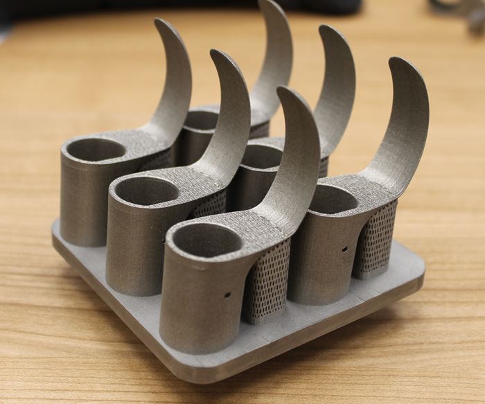 Blades made by metal additive manufacturing for acetabular cup cutters for hip and knee replacement surgeries