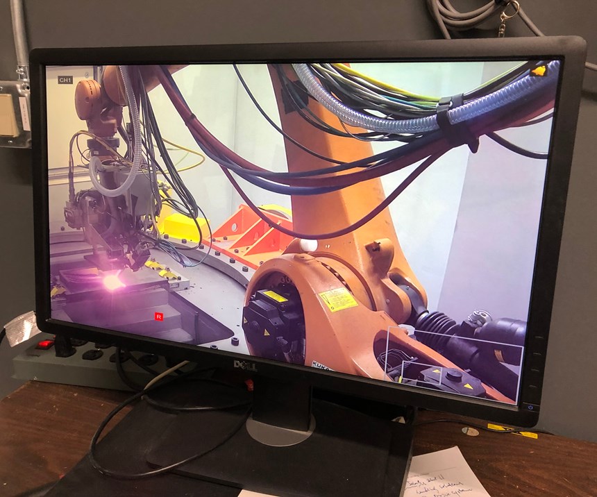 monitor shows addere laser-based robot