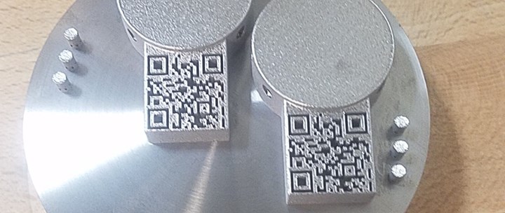 3d printed part with QR code