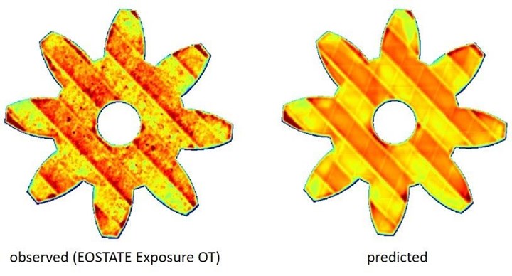 EOState Exposure OT compared to predicted image