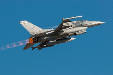 U.S. F-16 with F110 engine. Photo Credit: GE Aviation