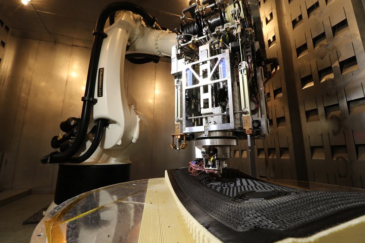 composites manufacturing and additive manufacturing in tandem in this system from Electroimpact