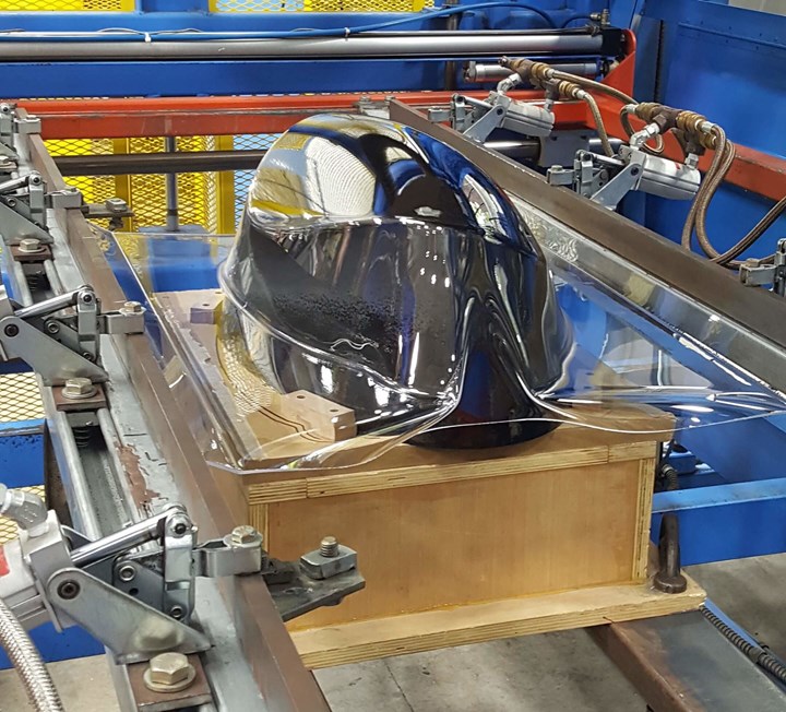tool in thermoforming operation made by infiltrating and coating 3D printed sand
