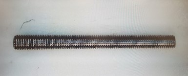 A photo of the threaded screw within AntiShock's medical device