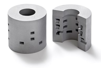 3D printed carbide flow control component