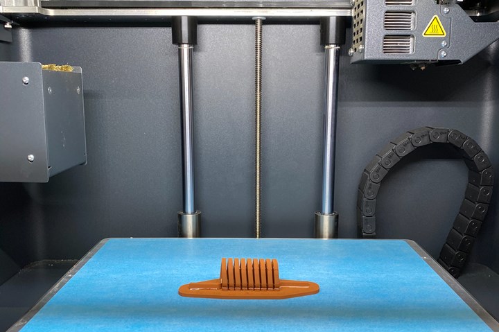 3D printed copper coil inside Metal X 3D printer