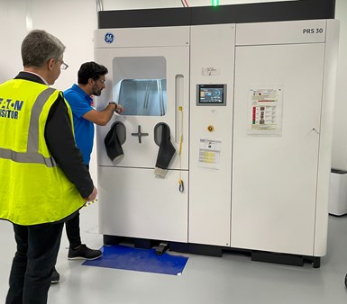 GE Additive PRS Powder Recovery Station at Eaton