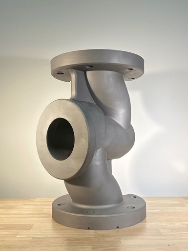 Valve created through additive manufacturing. Photo Credit: Business Wire