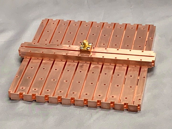 3D printed and copper plated waveguide slot array antenna 