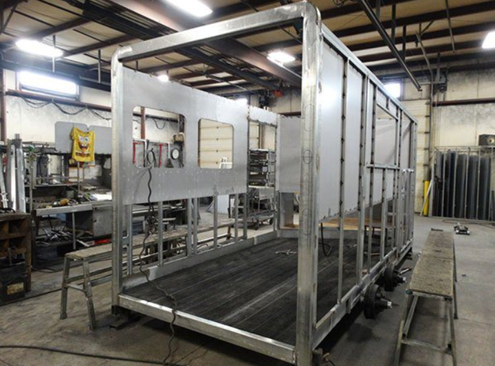 conventional manufacturing process for a horse trailer 