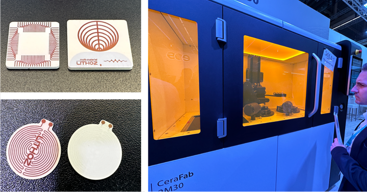 multi-vat lithography process for 3D printing ceramic and copper