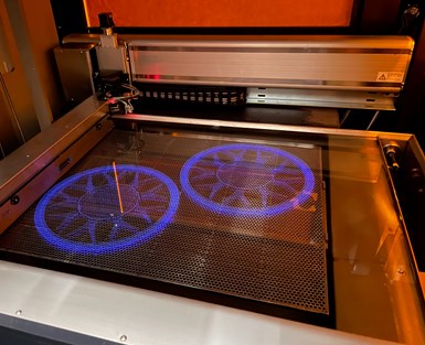 wheel patterns being made through dlp 3d printing