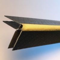 Talon Technology Carbon-Kevlar Hinge panel hinge folded rounded radius edge