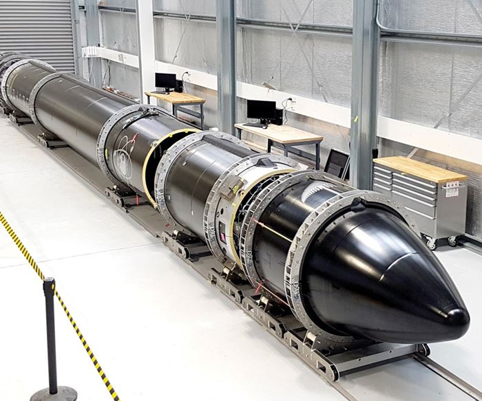 Electron rocket features carbon fiber composite casings