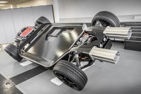 Williams FW-EVX electric vehicle chassis front crash structures channel air into CFRP side sills
