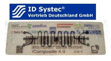 ID Systec RFID chip for tracking of preforms and parts iComposite 4.0 proejcts AZL Schuler press