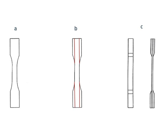 Composite tensile specimen design