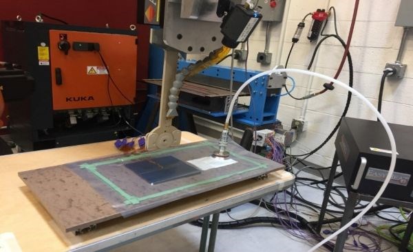 McNair Center development of induction welding under a vacuum bag for thermoplastic composite repair