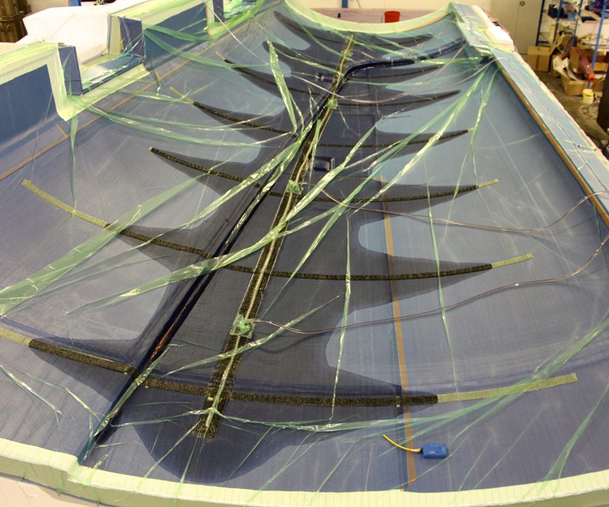 Vabo Composites resin infusion of composite yacht mast