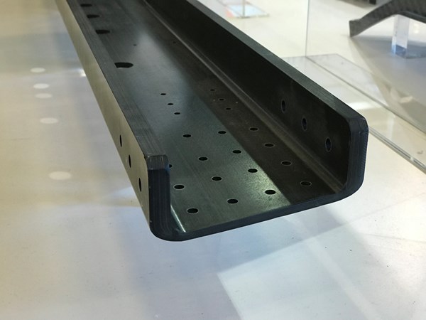 Solvay carbon fiber composite floor beam for 777X.