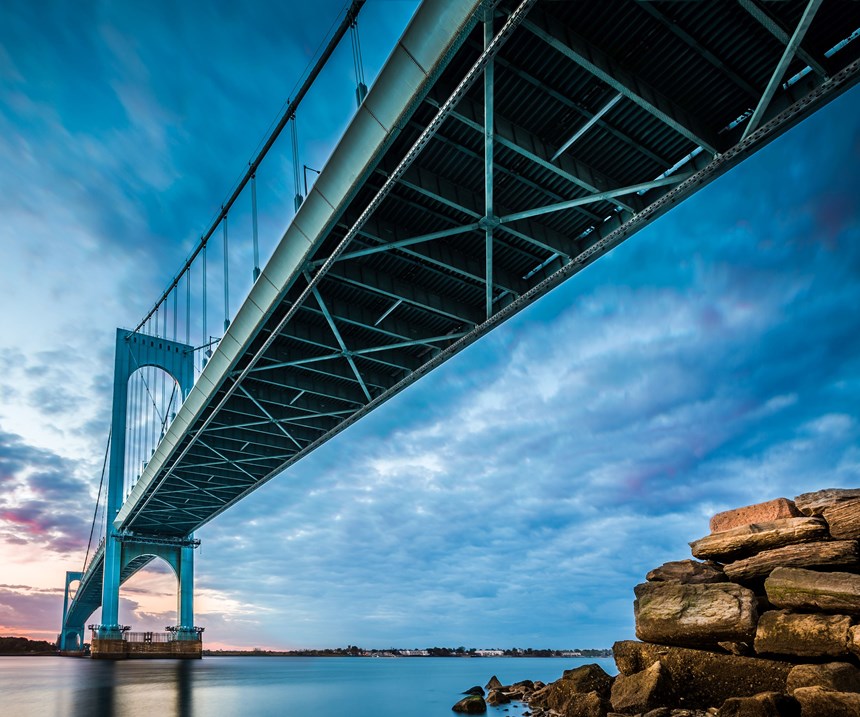The Whitestone Bridge in New York City uses composite wind fairings made with Tecnofire