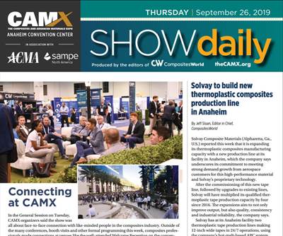 Download today's news from CAMX: Thursday, Sept. 26
