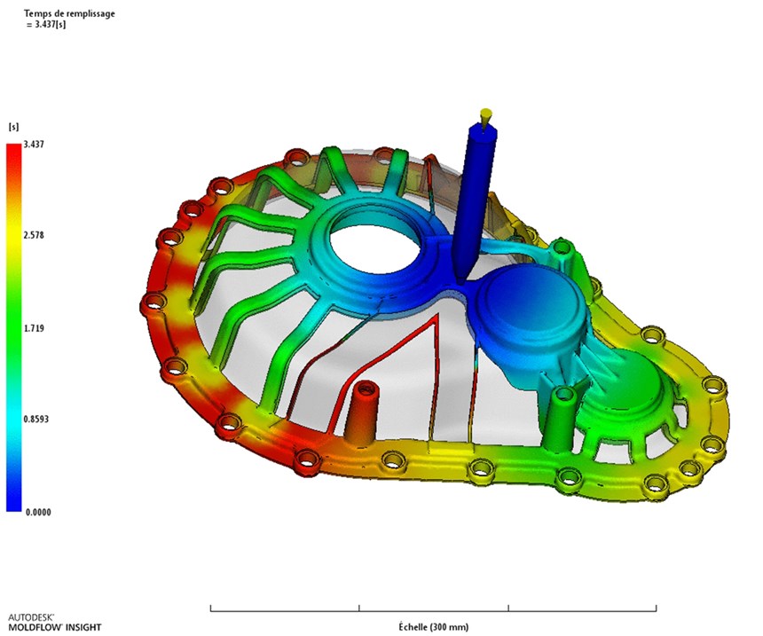 overmolding simulation for composite gearbox housing