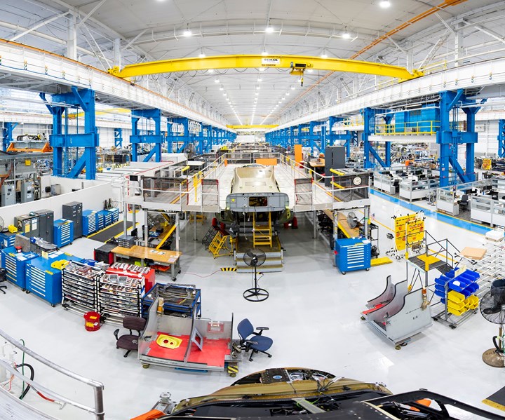 Boeing V-22 tiltrotor aircraft production facility 