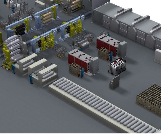 automated production line for storage tanks